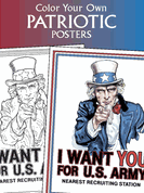 Front cover of coloring book - Color Your Own Patriotic Posters