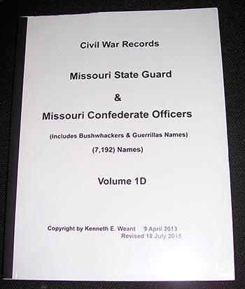 Missouri State Guard Volume 1D by Weant