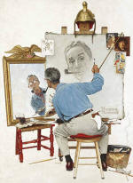 Norman Rockwell's Triple Self-Portrait from The Saturday Evening Post Notebook, Norman Rockwell