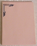 Elegant corner small notepad design in salmon/black.