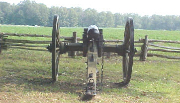 Civil War Battlefield and Cannon Photograph