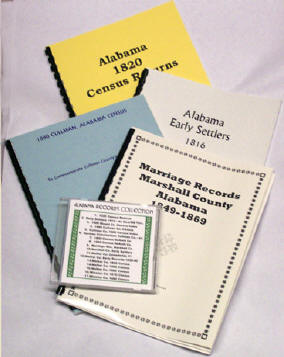 Assorted softbound Alabama books and Alabama Electronic research collection