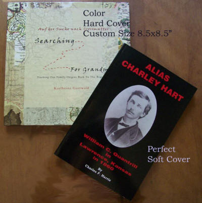 Color hard cover and Perfect soft cover