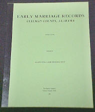 Marshall Co., Alabama Marriage Records Book - tape and staple softbound