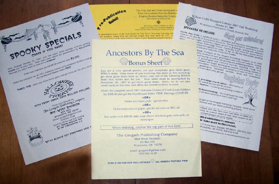 Various flat printed flyer examples