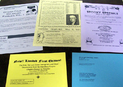 Examples of self mailing flyers - 2 sided, one color ink